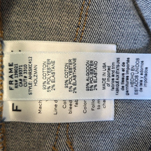 Frame Ali High-Rise Cigarette Jean in Dark 'Holman' Wash - Size 31 - Picture 8 of 9